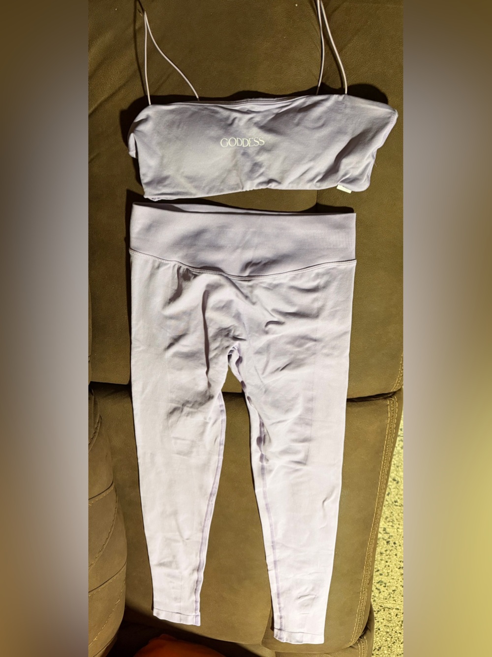 Goddess Light Lavender Seamless Lounge Leggings